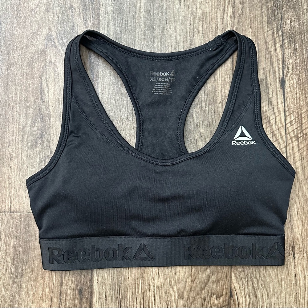 Reebok Sports Bra Womens Size XS Black